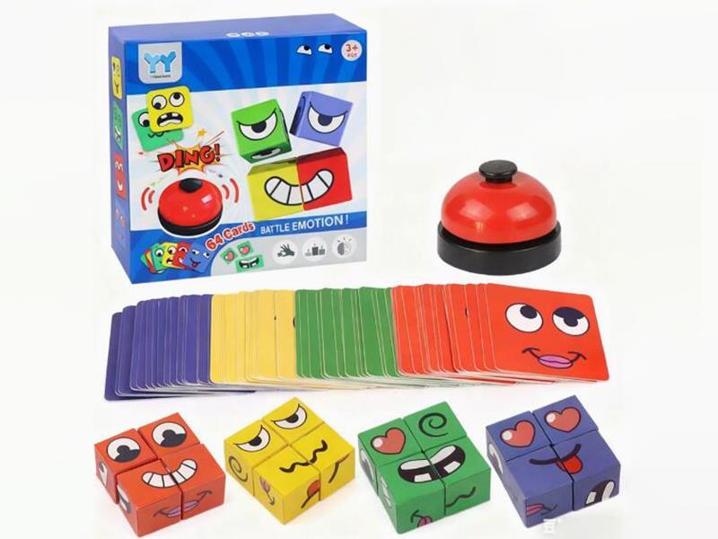 Changing Face Cube Building Blocks Game With Bell