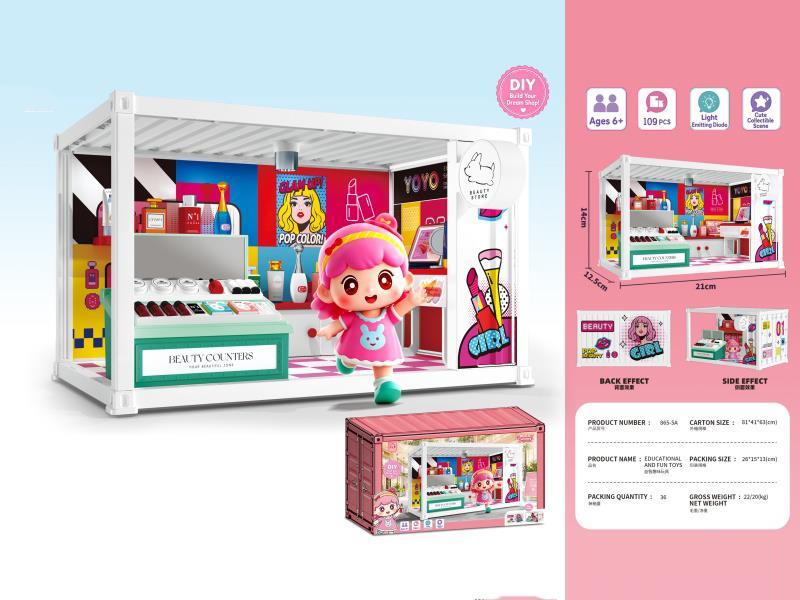 Container Cosmetics Shop With Lighting