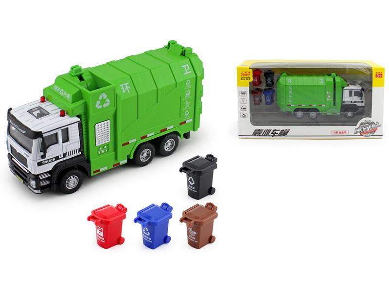 1:50 Pull Back Garbage Truck With Sound And Light