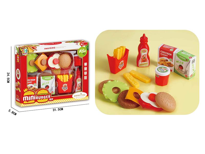Hamburger Simulated Food Set