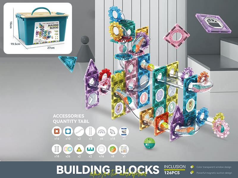 Roll Ball Track Magnetic Building Blocks 126pcs