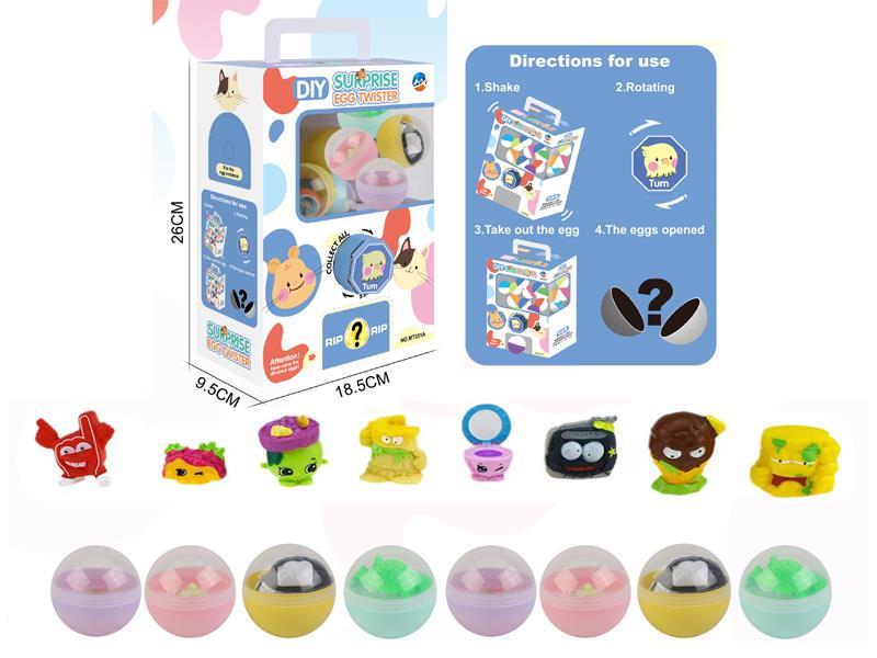 Diy Egg Twisting Machine (Cartoon Soft Rubber Toys)