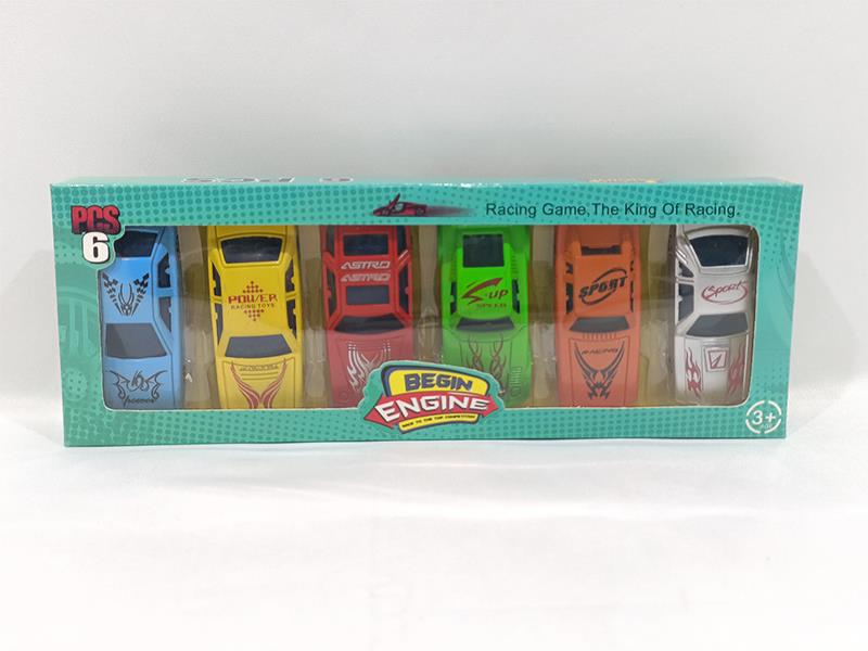 6pcs Slide Cars
