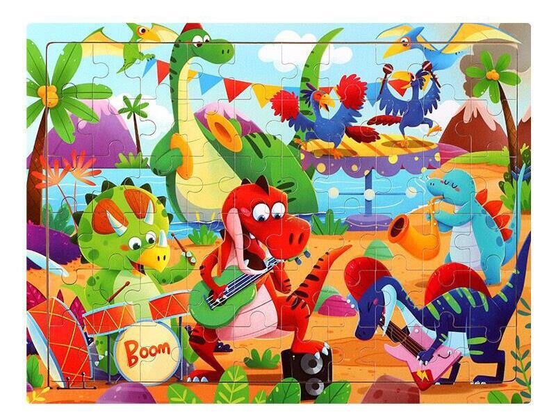 60pcs Wooden Puzzle - Dinosaur