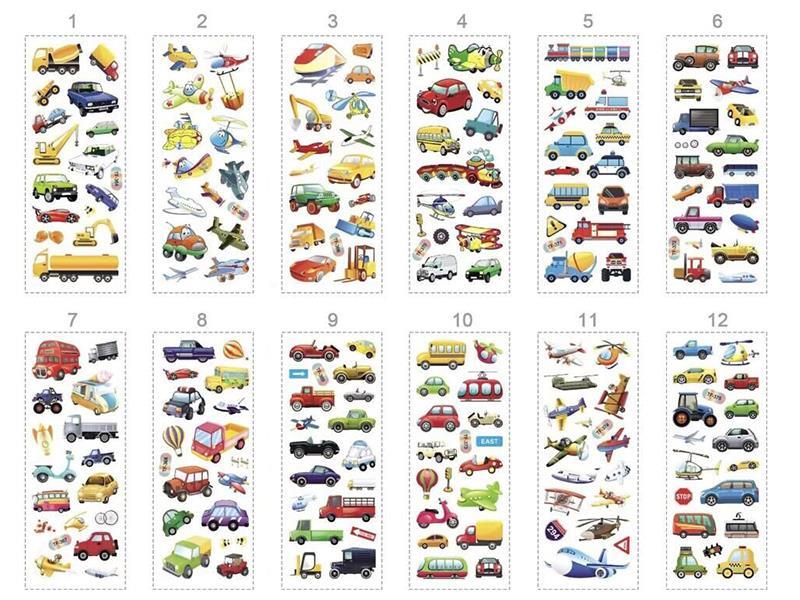 Three-Dimensional Cartoon Bubble Stickers