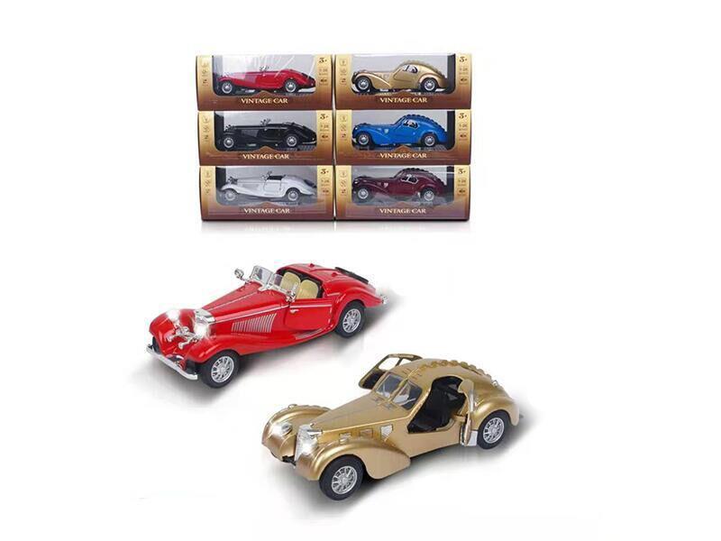 1:28 Pull Back Alloy Mercedes/Bugatti Vintage Car With Light And Music (Double Doors)