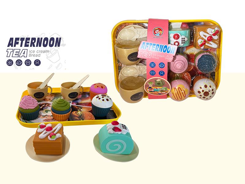 Pretend Play Toys Afternoon Tea Bread Dessert Set