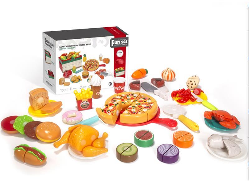 Fold Basket Simulated Cutting Foods Set