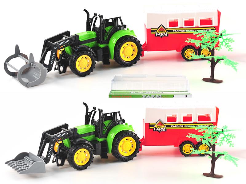Friction Farm Tractor With Horse Box