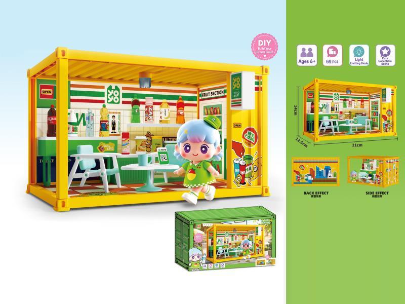 Container Convenience Store With Lighting