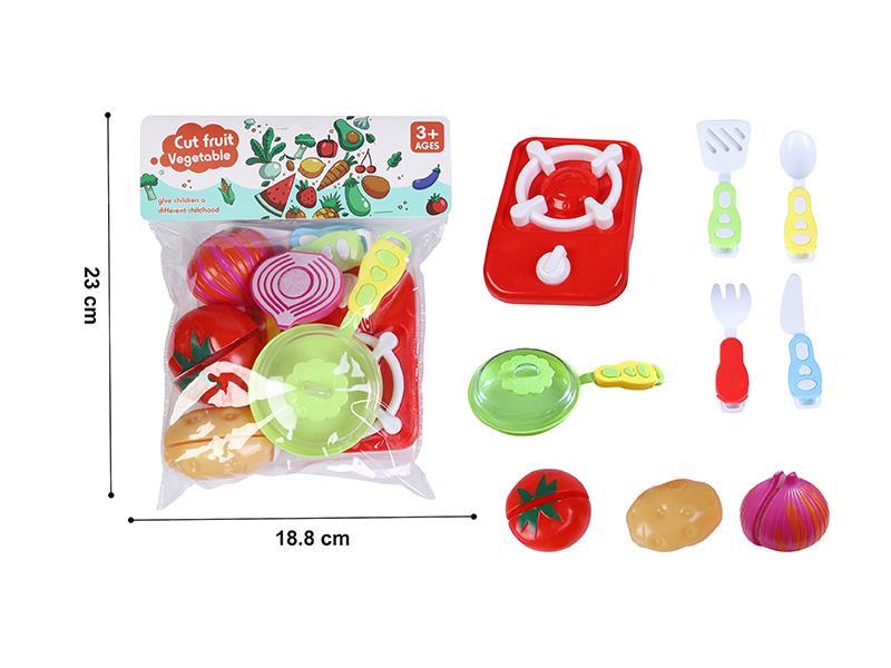 9PCS Vegetables And Kitchen Toys