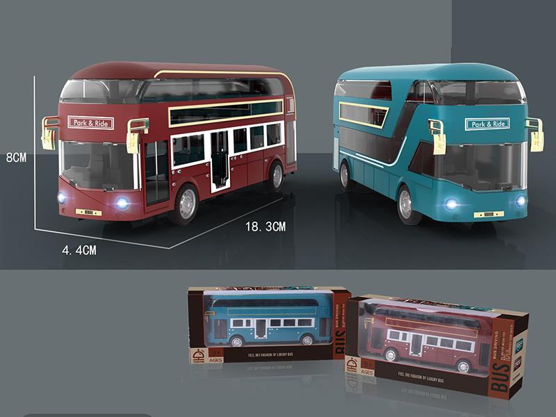 Pull Back Alloy  Bus With Light And Music
