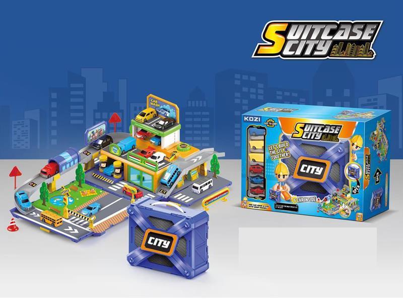 City Toolbox With 6 Slide Cars