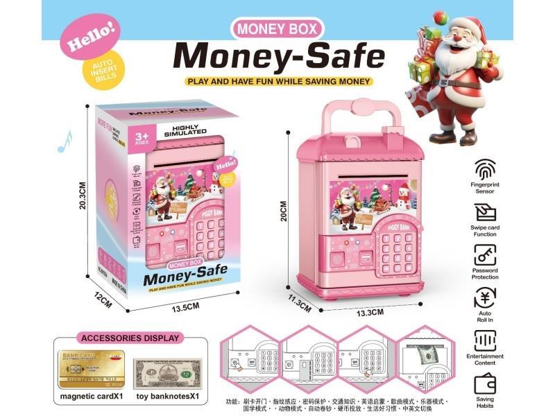 Christmas House Simulation Card-Swiping Fingerprint Piggy Bank