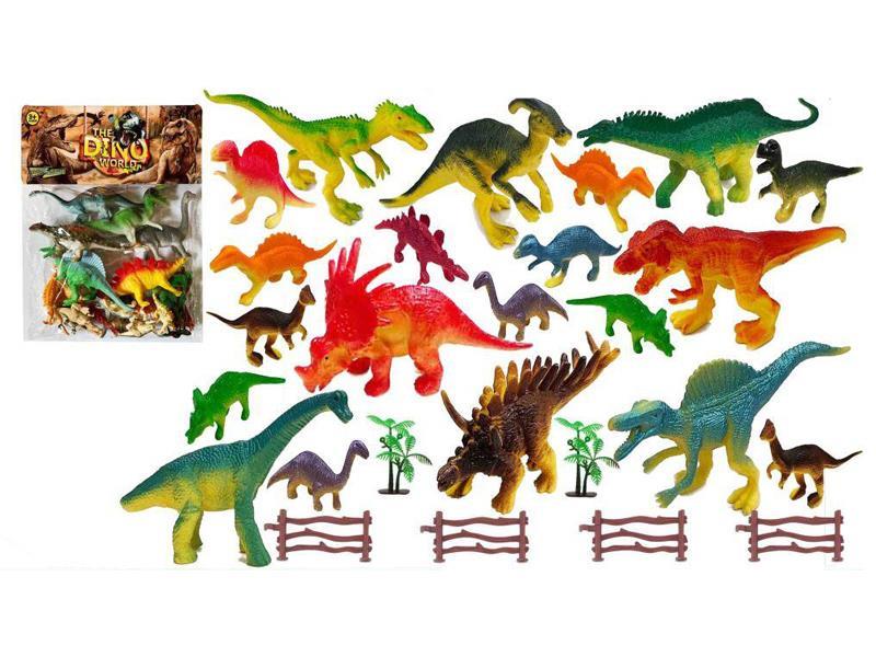 26PCS Solid Dinosaur Set