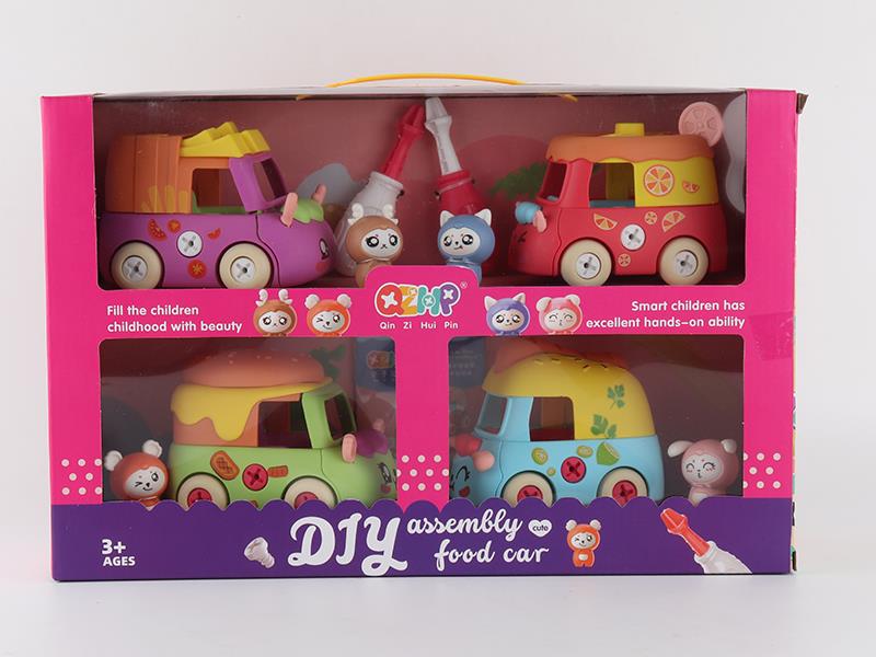 DIY Assembly Cute Food Car