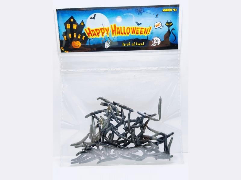 Halloween Silkworms, 60Pcs