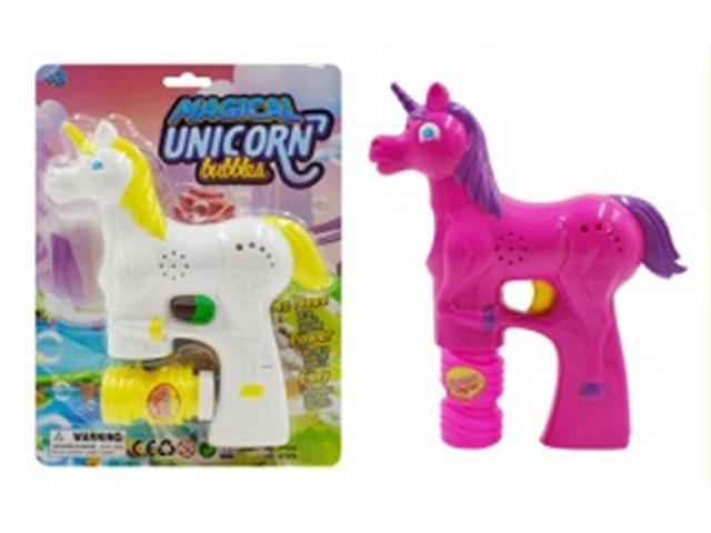 Solid Color Spray-Painted  Unicorn Bubble Gun