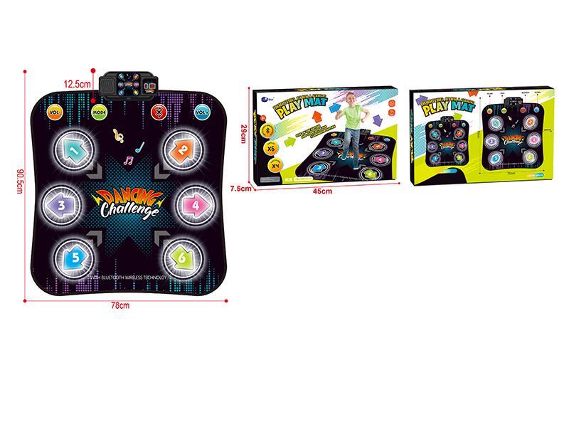 Children's Bluetooth Light Music Dance Carpet (Dual Light Guidance Model)