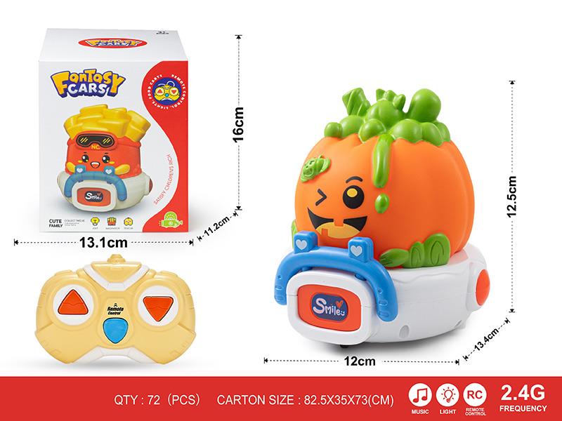 2.4G 3-Channel Remote Control Vinyl Pumpkin Car(With Lights And Music)