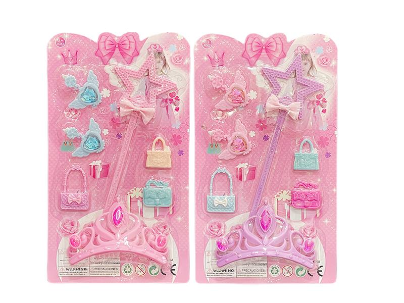 Solid Color Magic Wand Crown Jewelry Set