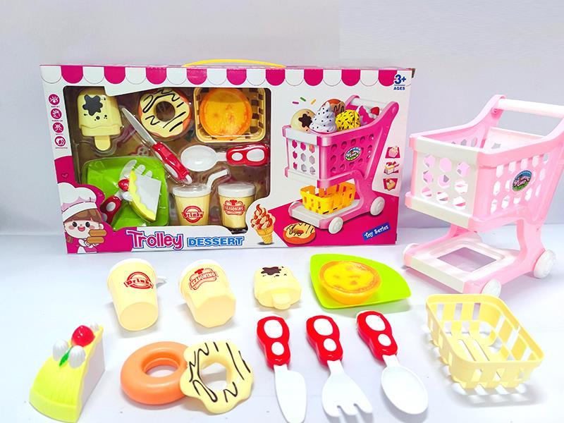Dessert Cake Coke Tableware Set With Shopping Cart