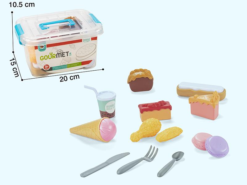 Simulated Dessert Food Toy Set 13pcs