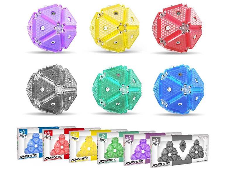 Magnetic Building Blocks/6 Color Mixed