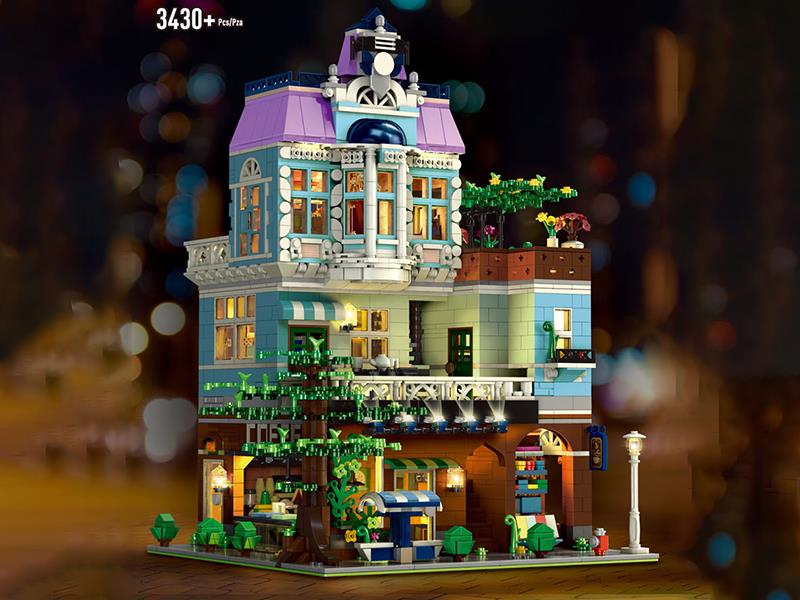 Coffee Shop Building Blocks With Lights 3430pcs