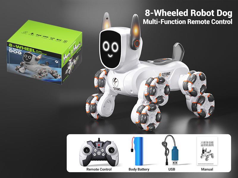 Eight-Wheel Multi-Functional Remote Control Robot Dog