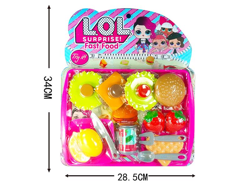 Simulation Hamburger Drink Fruits Set