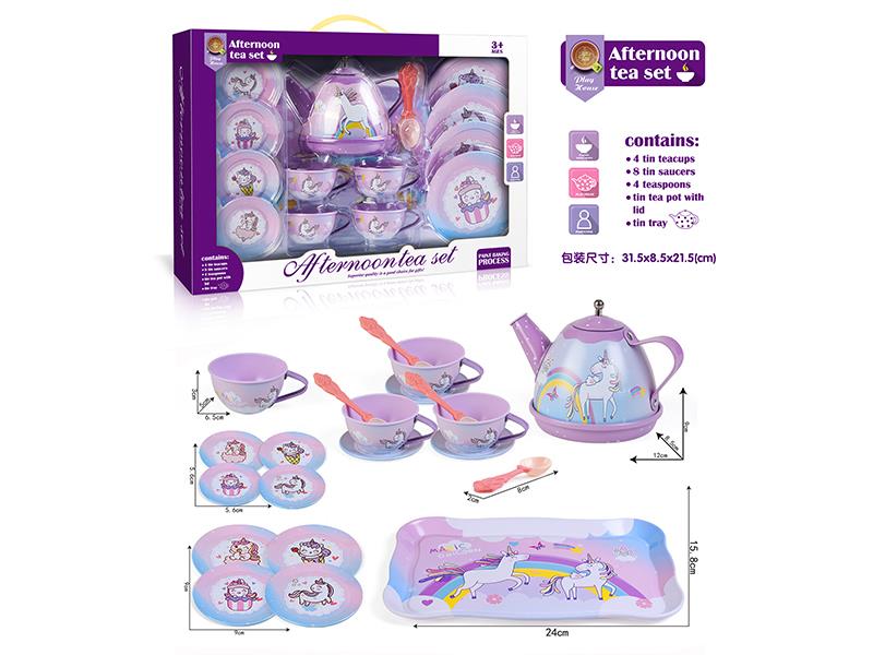 Unicorn Tinplate Tea Set 18PCS
