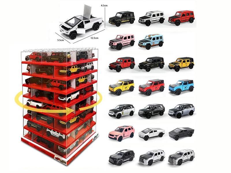 1:36 Pull Back Alloy 4 Doors Car With Sound And Light