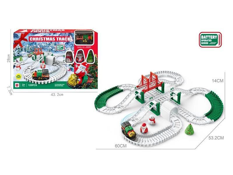 Electric Christmas Rail Car 125pcs