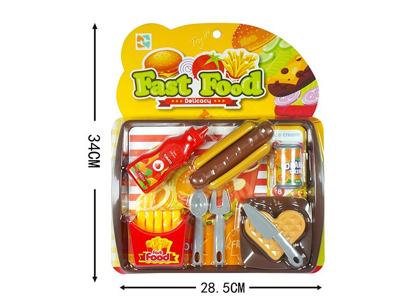 Simulation Hot Dog French Fries Waffle Set