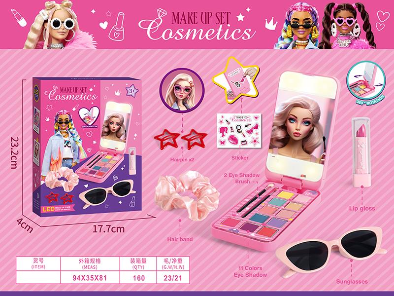 Barbie Cosmetics Eye Shadow 11 Colors - With Light