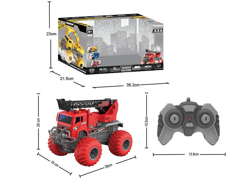 Engineering Truck With lighting Music Radio Control