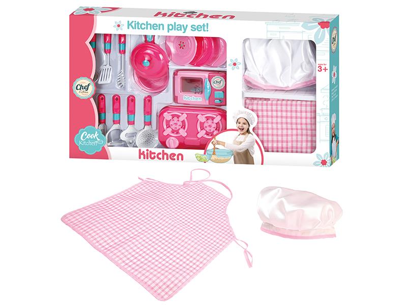 Kitchen Set + Chef Hat, Apron