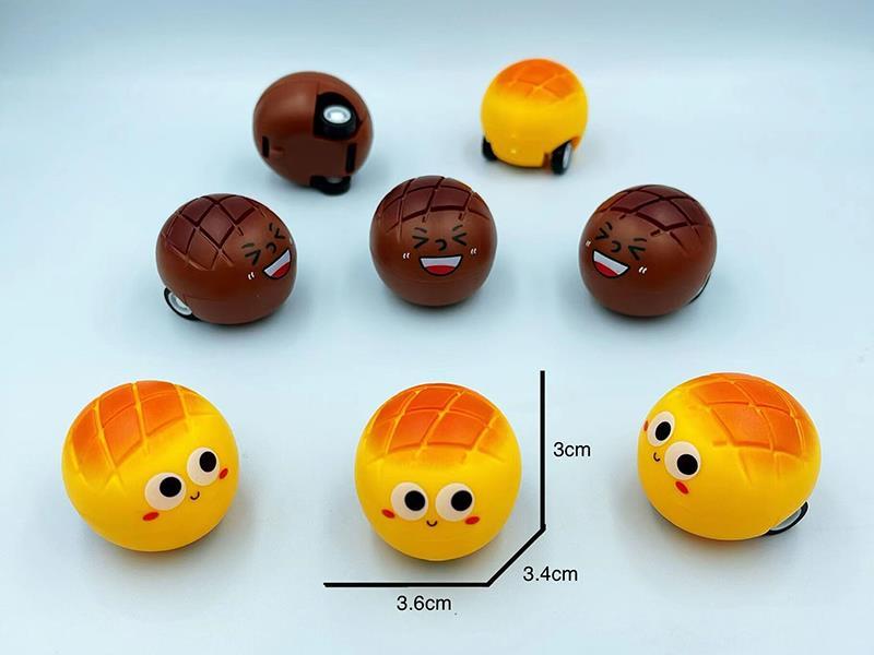 Cartoon Bread Pull Back Car