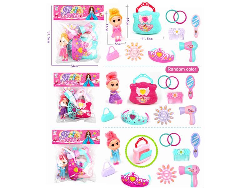 Jewelry Set (Big Head Doll+Bag+Crown)
