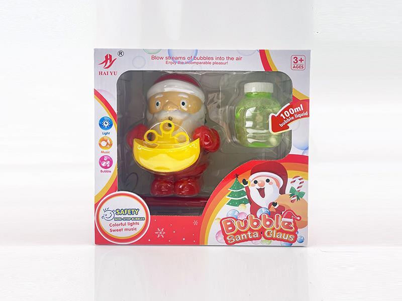 Fully Automatic Santa Claus Bubble Machine With Light And Music