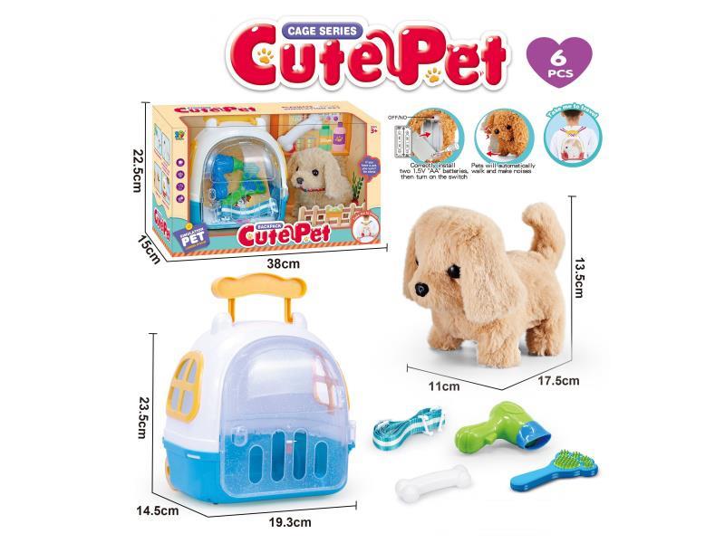Backpack Pet Cage (Blue) Electric Dog