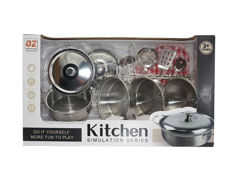 Stainless Steel Tableware Toys With Glove