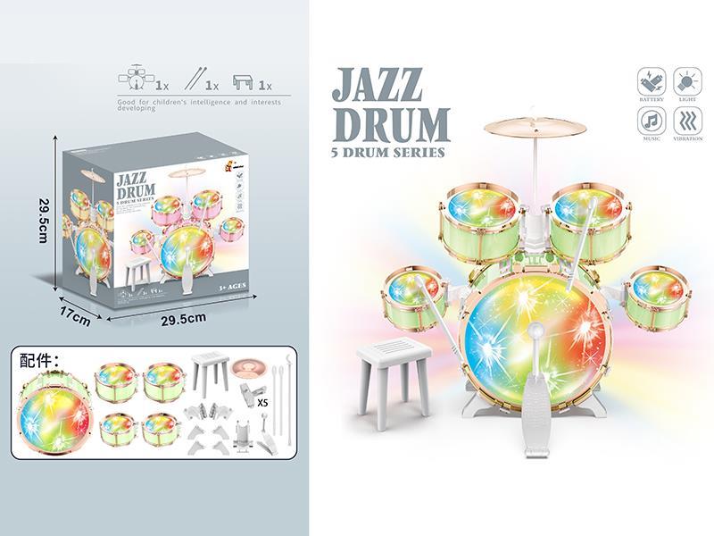 Large Size Drum Set With Colorful Lights