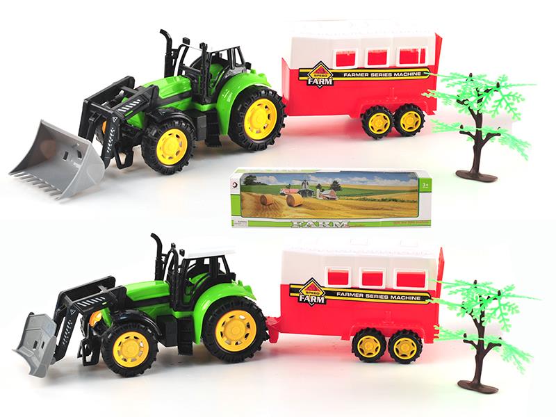 Friction Farm Tractor With Horse Box