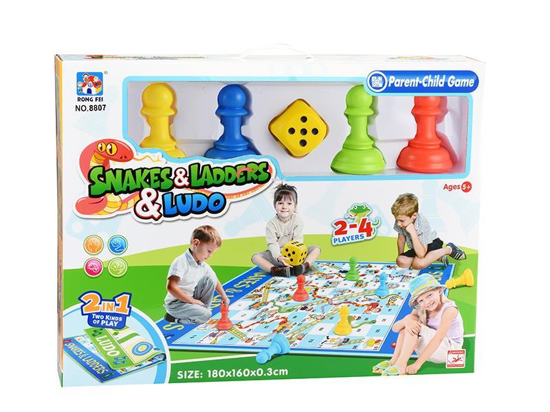 Outsize 2 In 1 Snakes&Ladders + Flight Chess