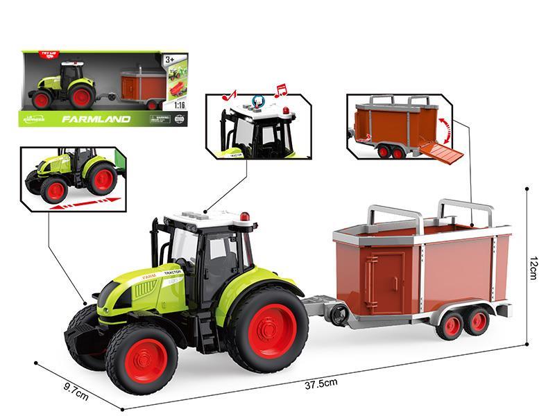 1:16 Friction Farm Livestock Trailer(Sound And Light)