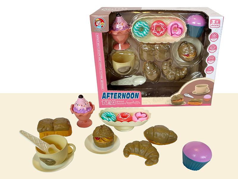 Pretend Play Toys Afternoon Tea Bread Dessert Set