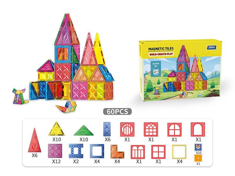 Magnetic Tiles Building Blocks 60pcs