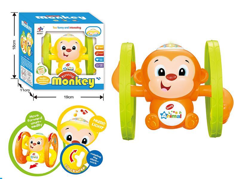 Wind Up Running Monkey With Light And Music